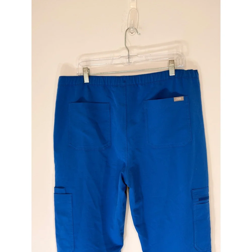 Figs Cairo Cargo Scrub Pants Men's Royal Blue Medical Nursing Doctor Large